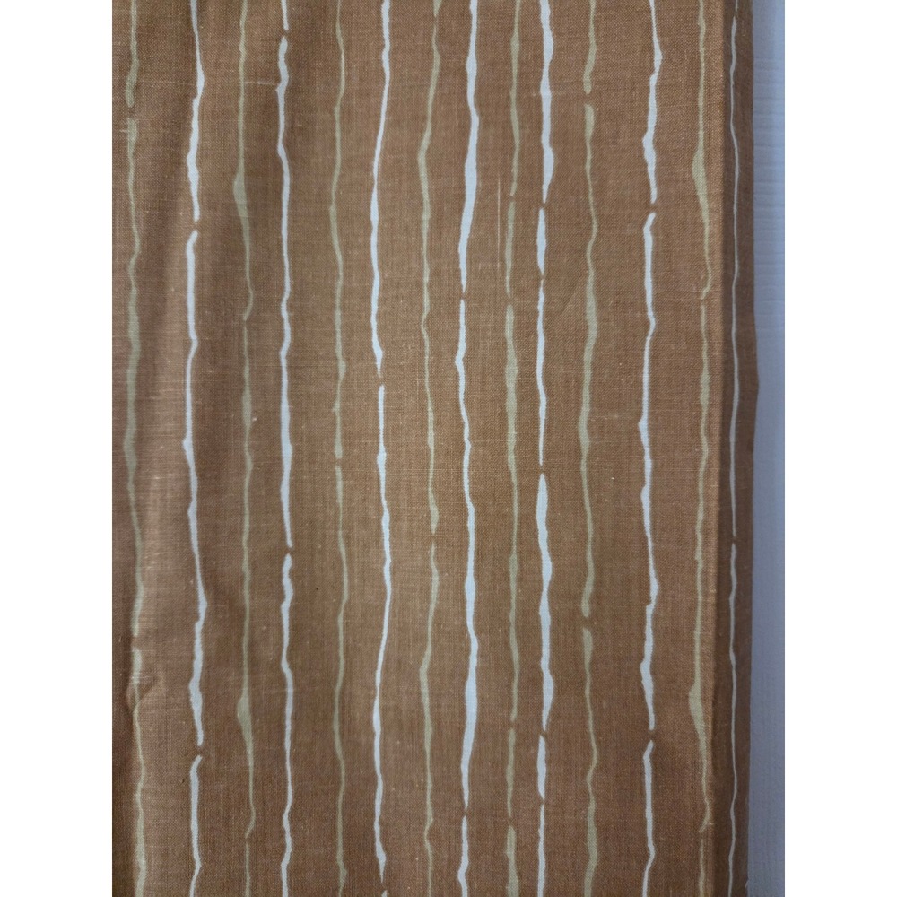 Vintage Debut Designs Fabric 3 Yards‎ 44" Tan Beige Wavy Stripe Cotton New